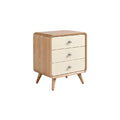 Modern Minimalist Wooden Nightstand with Three Drawers